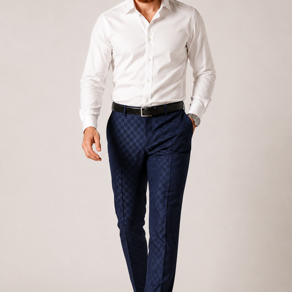 Calça Social Masculina Xadrez Signature D'Avanti® 1041