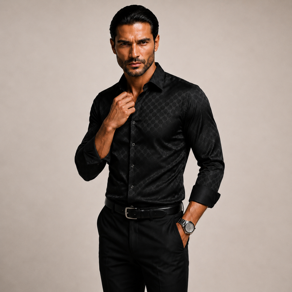 Camisa Social Premium Black Luxury Manga Longa D´Avanti ® 1013
