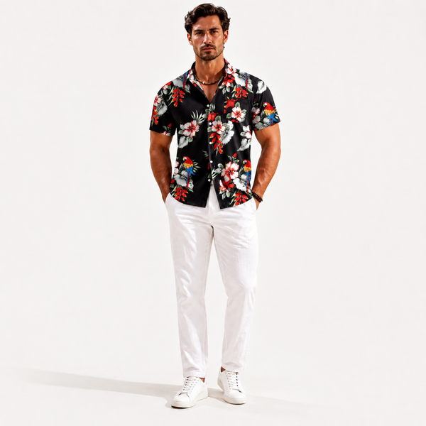 Camisa masculina botânica floral D'Avanti® 1059
