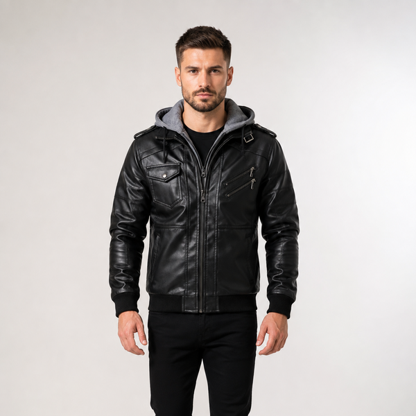 Jaqueta Masculina de Couro Casual D'Avanti® 1121