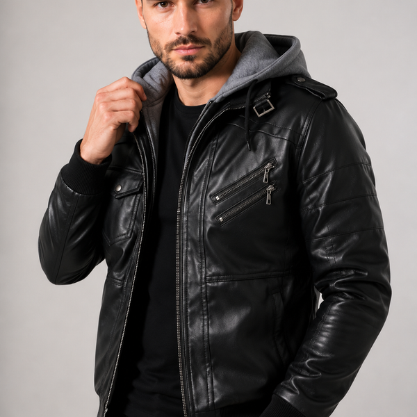 Jaqueta Masculina de Couro Casual D'Avanti® 1121