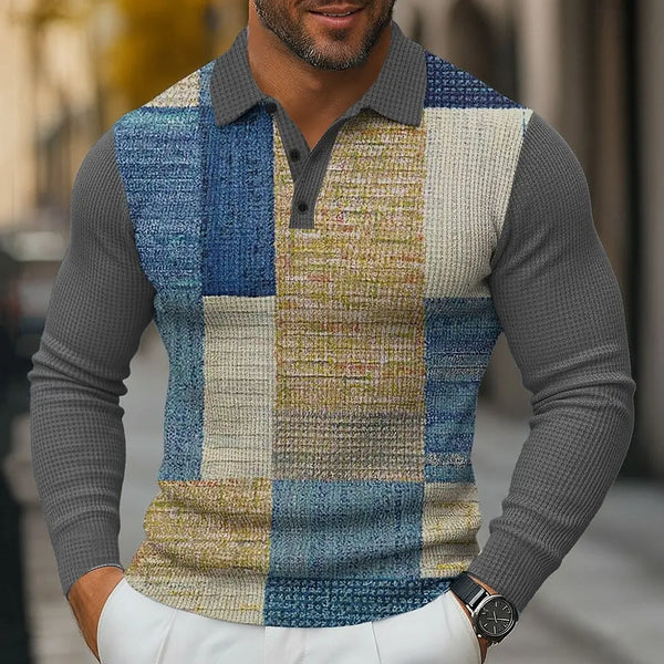 Camisa Polo D'Avanti® 1028 Geométrica Estilo Moderno